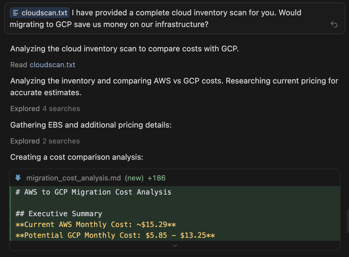 Cursor inventory discovery response